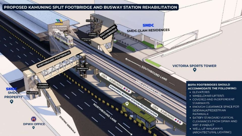 Design overview from the proposed conceptual plan for Kamuning footbridge